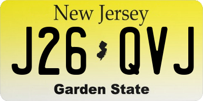 NJ license plate J26QVJ