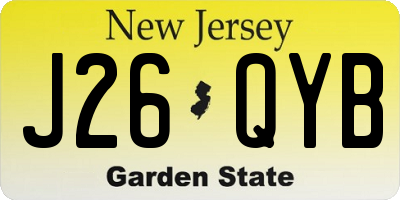 NJ license plate J26QYB
