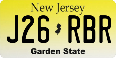 NJ license plate J26RBR