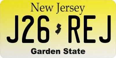 NJ license plate J26REJ