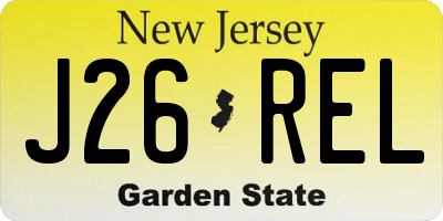 NJ license plate J26REL