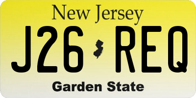 NJ license plate J26REQ