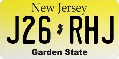 NJ license plate J26RHJ