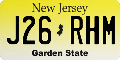 NJ license plate J26RHM
