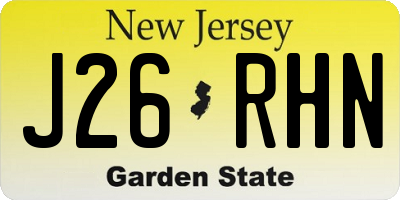 NJ license plate J26RHN