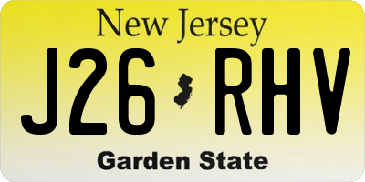 NJ license plate J26RHV