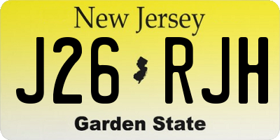 NJ license plate J26RJH