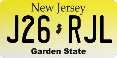 NJ license plate J26RJL