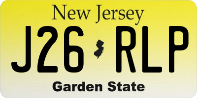 NJ license plate J26RLP