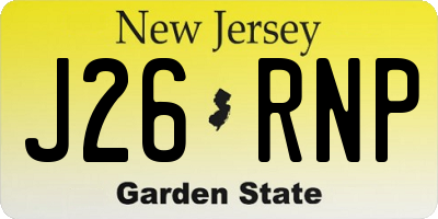 NJ license plate J26RNP