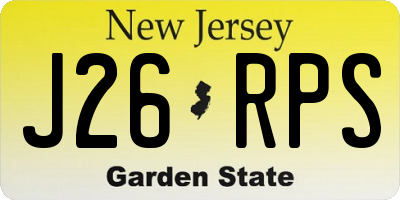 NJ license plate J26RPS