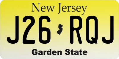 NJ license plate J26RQJ