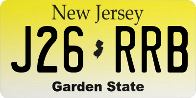 NJ license plate J26RRB
