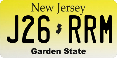 NJ license plate J26RRM