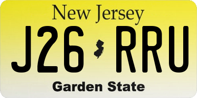 NJ license plate J26RRU