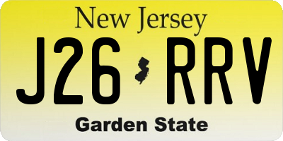NJ license plate J26RRV