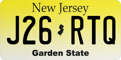 NJ license plate J26RTQ