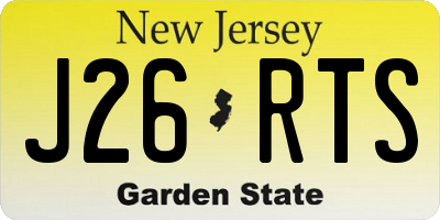 NJ license plate J26RTS