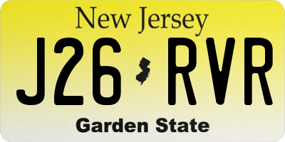 NJ license plate J26RVR