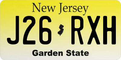 NJ license plate J26RXH