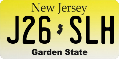NJ license plate J26SLH