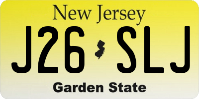 NJ license plate J26SLJ