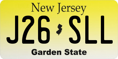 NJ license plate J26SLL