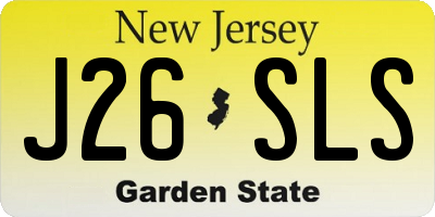 NJ license plate J26SLS
