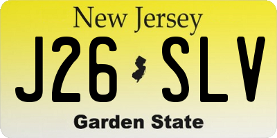 NJ license plate J26SLV