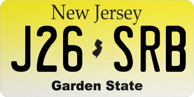 NJ license plate J26SRB