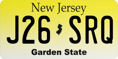 NJ license plate J26SRQ