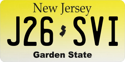 NJ license plate J26SVI