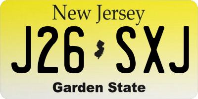 NJ license plate J26SXJ