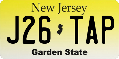 NJ license plate J26TAP