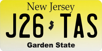 NJ license plate J26TAS
