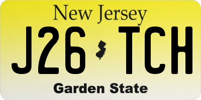 NJ license plate J26TCH