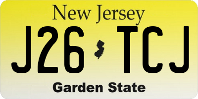 NJ license plate J26TCJ