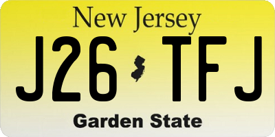 NJ license plate J26TFJ
