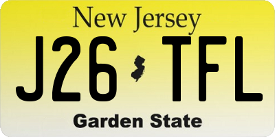 NJ license plate J26TFL