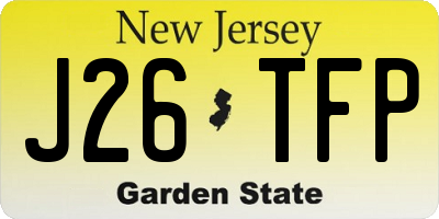 NJ license plate J26TFP