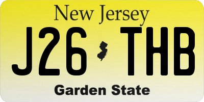 NJ license plate J26THB