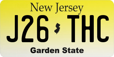 NJ license plate J26THC