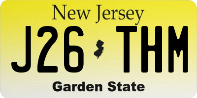 NJ license plate J26THM