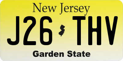 NJ license plate J26THV
