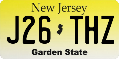 NJ license plate J26THZ