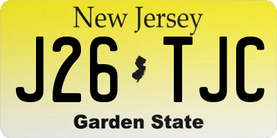 NJ license plate J26TJC