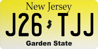NJ license plate J26TJJ