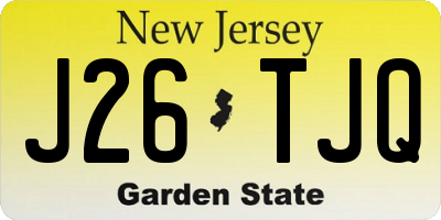 NJ license plate J26TJQ
