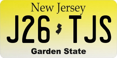 NJ license plate J26TJS