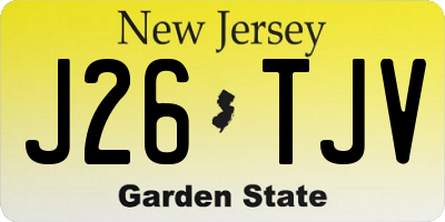 NJ license plate J26TJV
